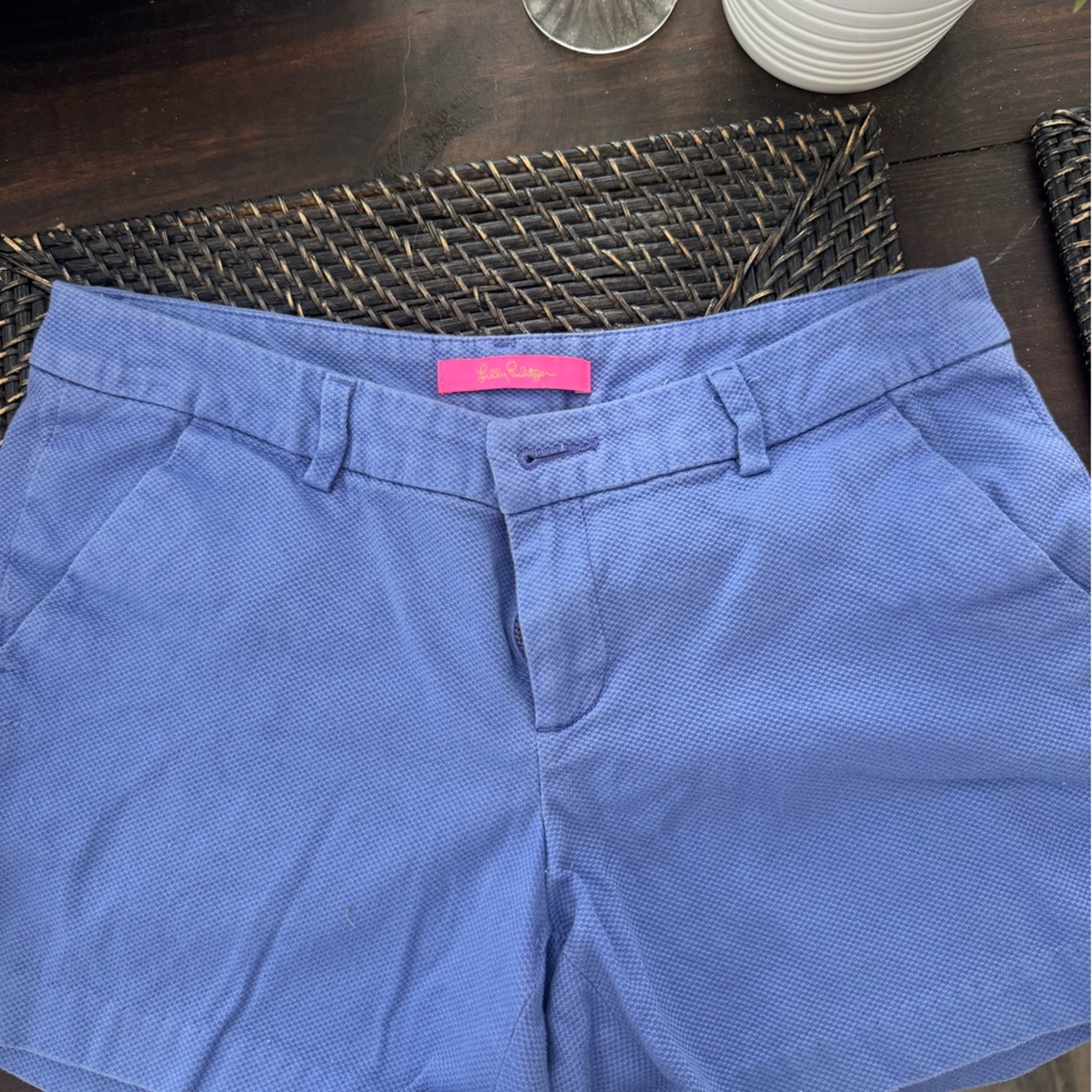 Lilly Pulitzer Periwinkle Textured Bermuda Shorts